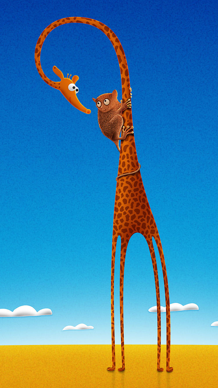 Cool Animal Iphone 6 Wallpaper Latest - Funny Giraffe - HD Wallpaper 