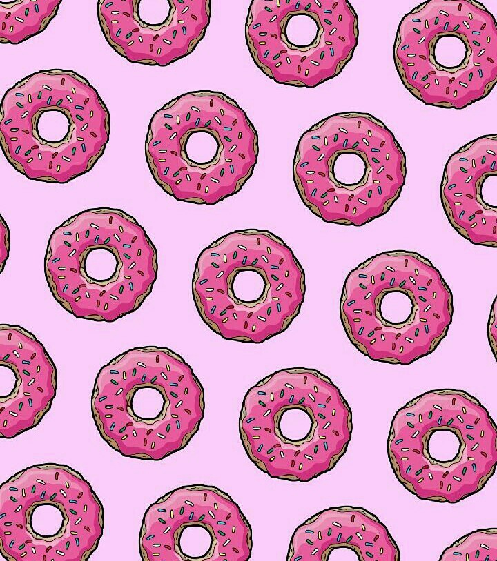 Donut Wallpaper - Donut Pink - HD Wallpaper 