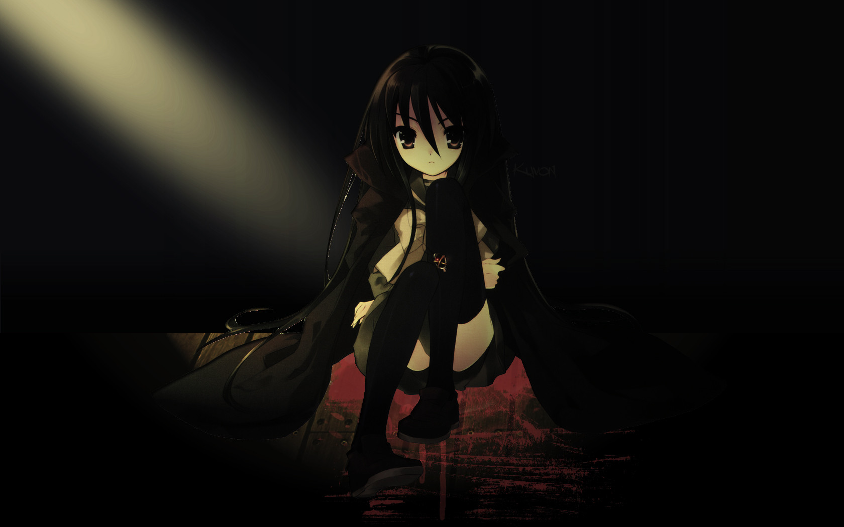 Dark Anime Wallpapers - Dark Anime Girl Background - HD Wallpaper 