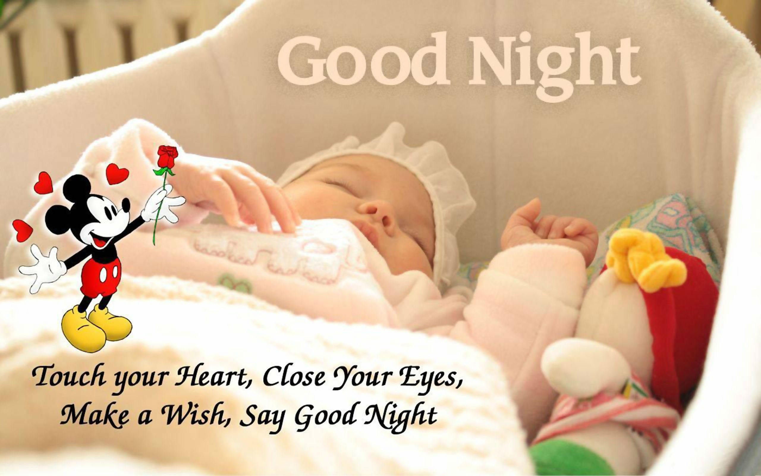 Good Night Cute Baby Wallpaper - Baby Love Good Night - HD Wallpaper 