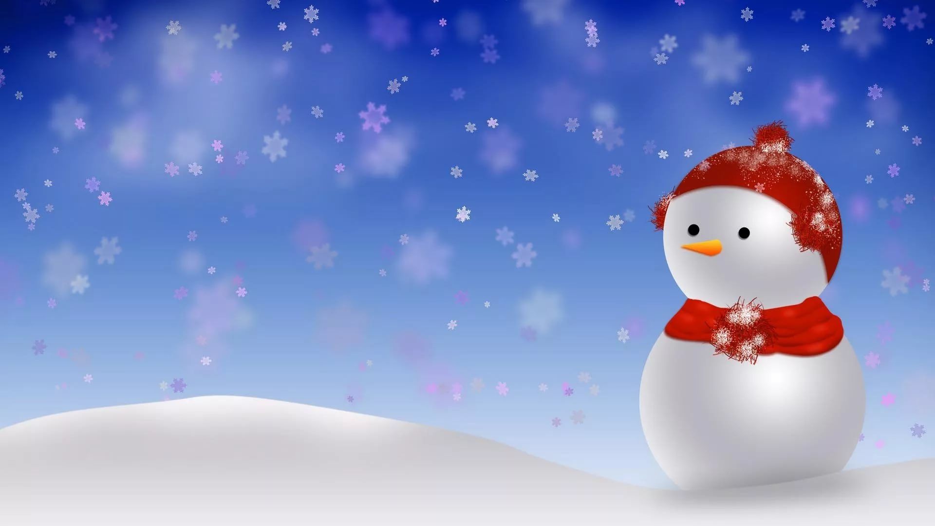 Cute Winter Wallpaper - Snowman I Love You - HD Wallpaper 