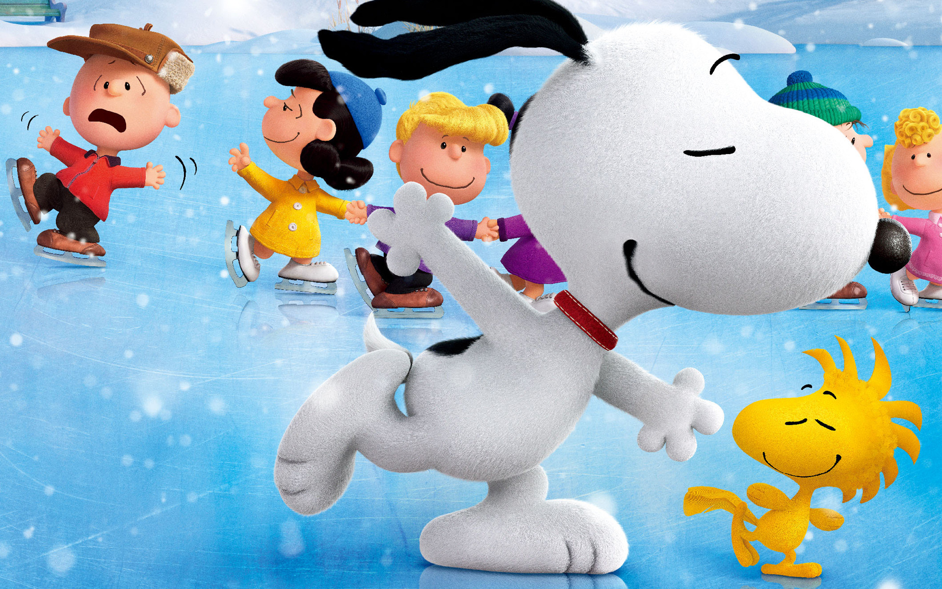 The Peanuts Movie 2015 
 Data Src Amazing Snoopy Desktop - Peanuts Movie Winter - HD Wallpaper 