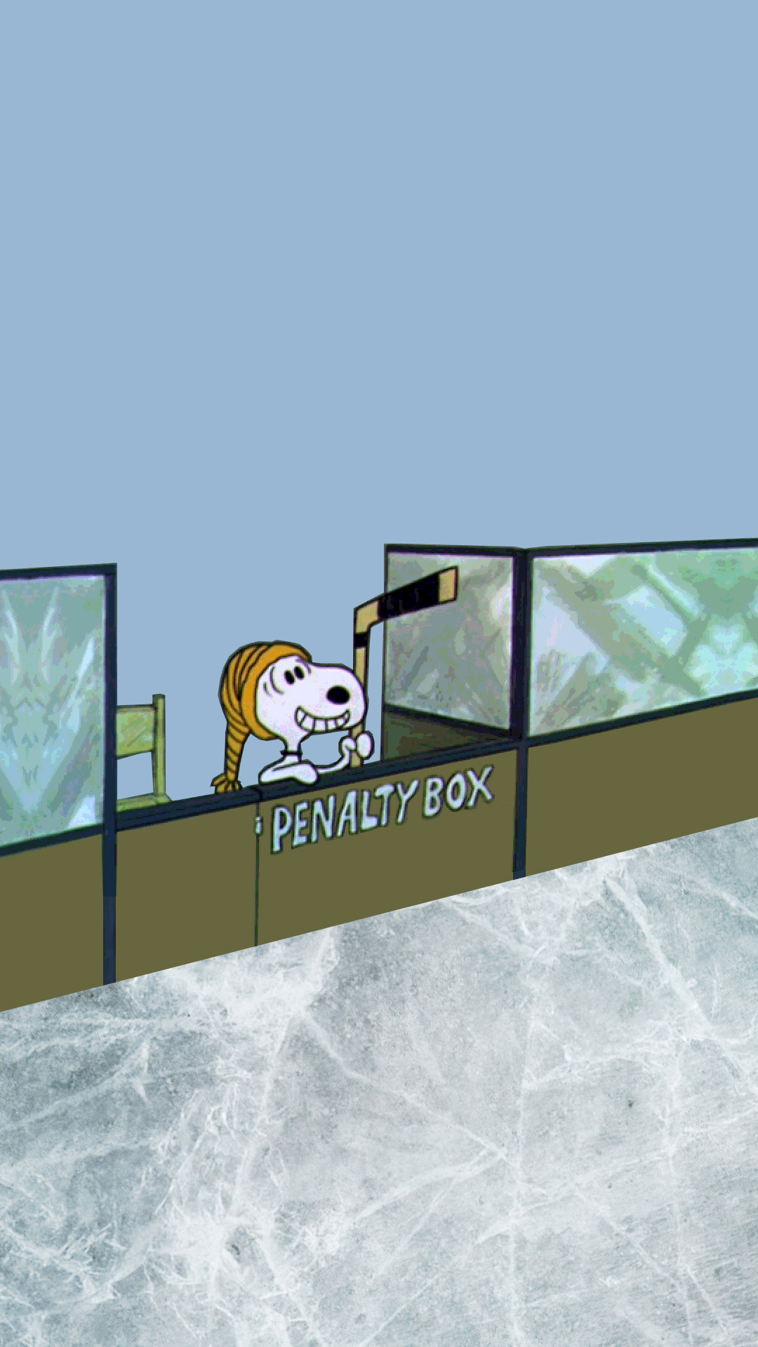 Mobile Wallpaper - Snoopy Hockey Penalty Box - HD Wallpaper 