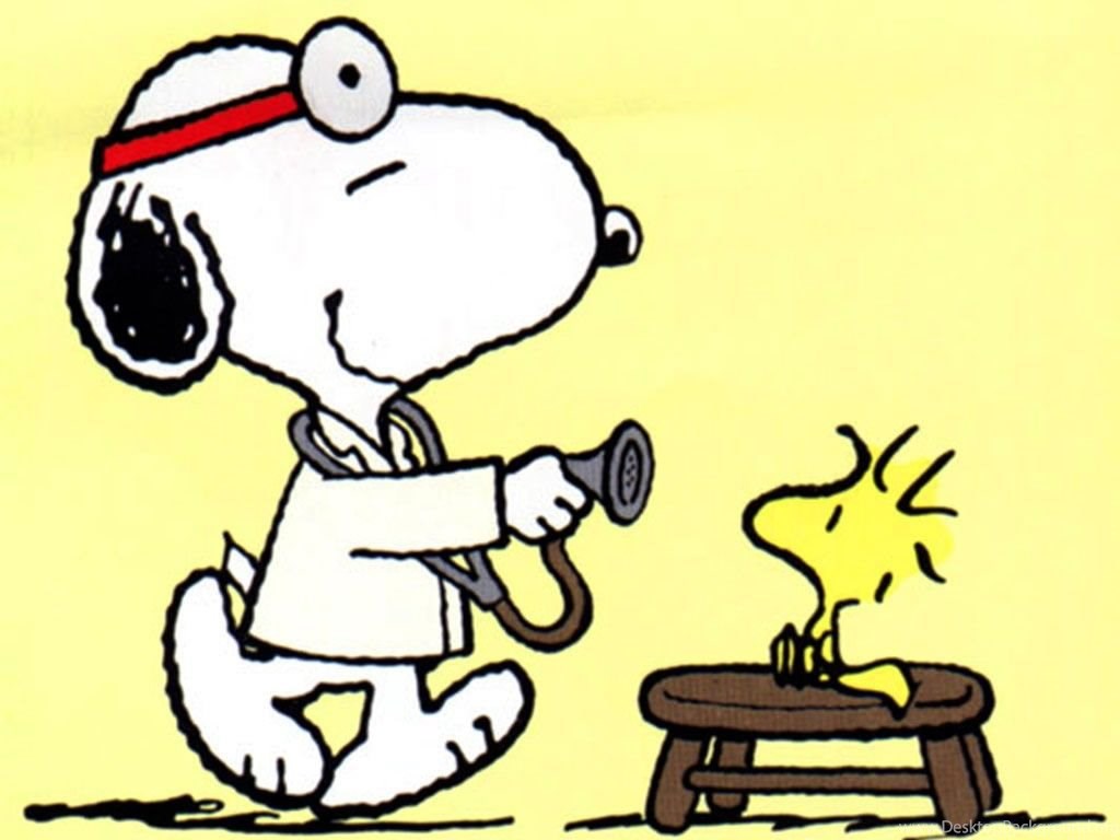 Snoopy Spring Desktop Wallpaper - Snoopy Doctor - HD Wallpaper 