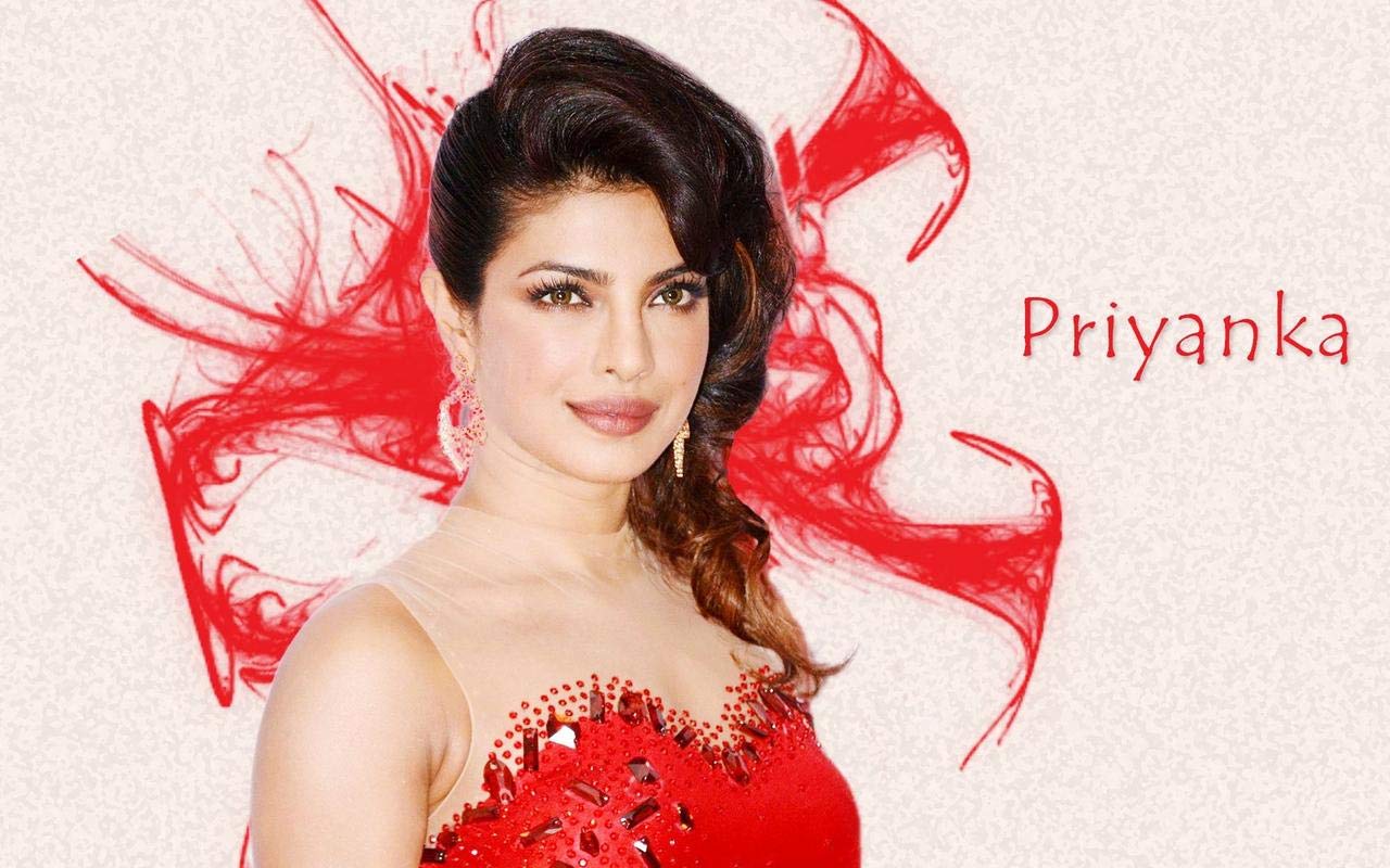 Priyanka Chopra Red Dress - HD Wallpaper 