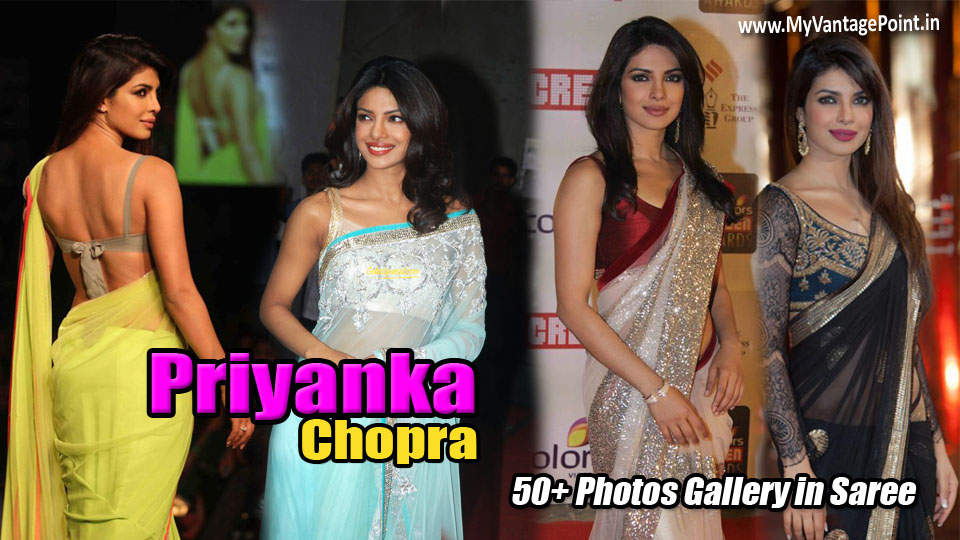 Priyanka Chopra Best Photos In Saree, Priyanka Chopra - Hot Image Of Priyanka Chopra In Saree - HD Wallpaper 