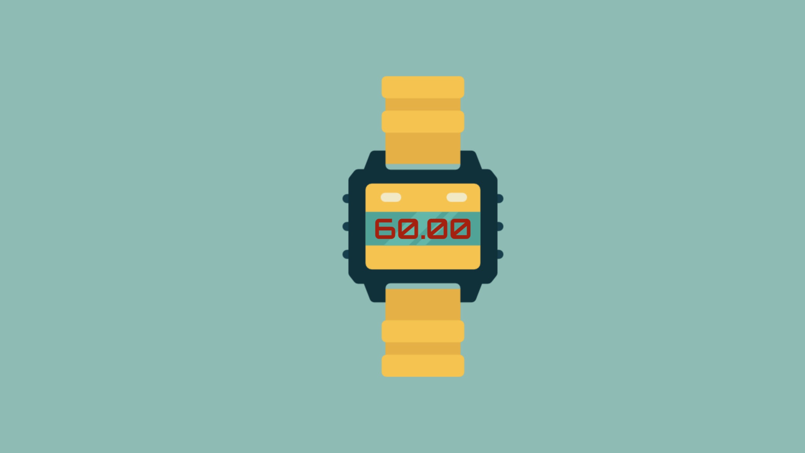 A Digital Watch With The Tim3 60 Minutes Shows That - Illustration - HD Wallpaper 