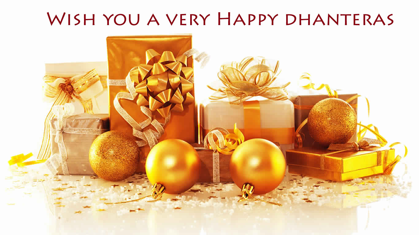 Happy Dhanteras Images With Quotes - Christmas Gifts White Gold Background Hd - HD Wallpaper 