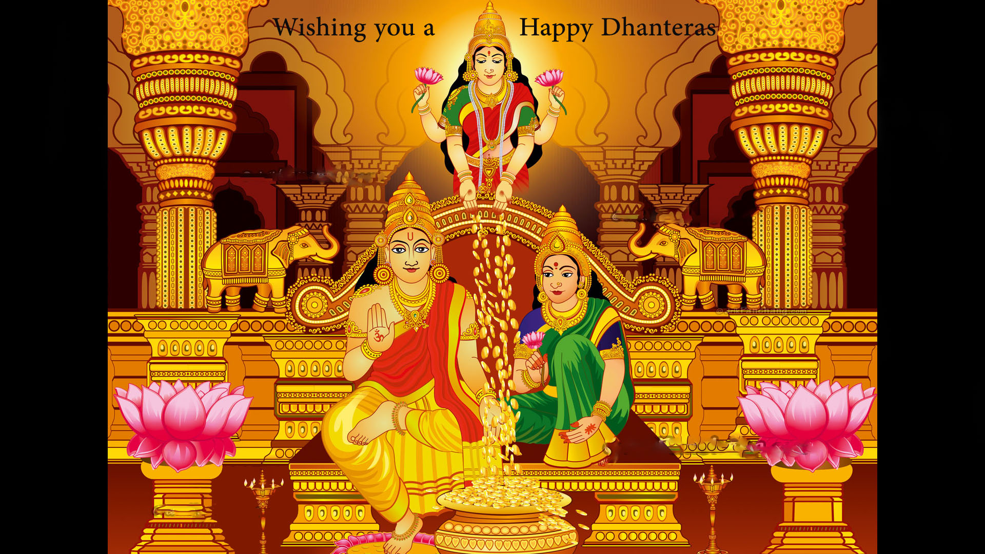 Dhanteras Laxmi Kuber Wallpaper Image - Laxmi Kuber Images Hd - HD Wallpaper 