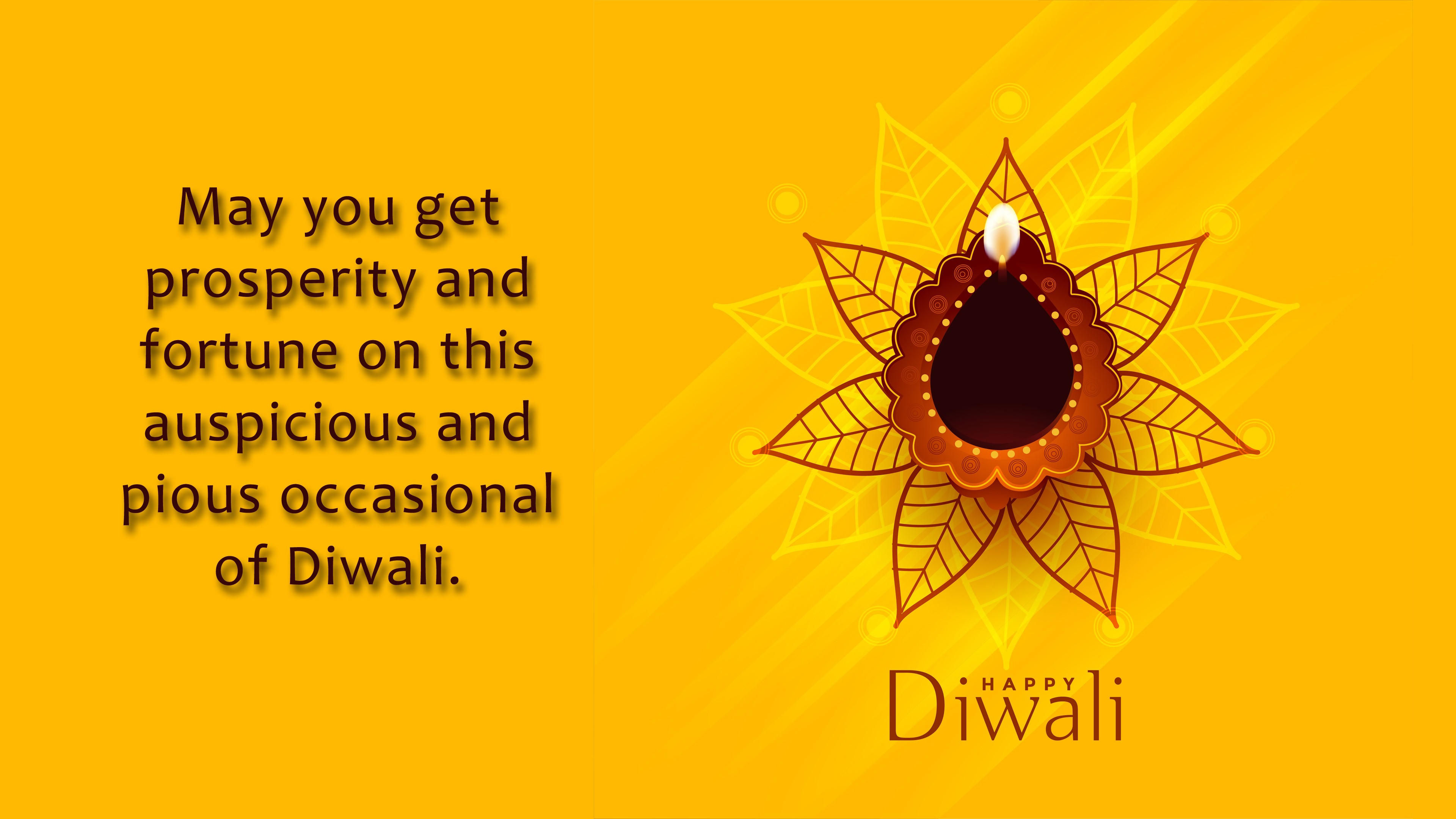 Happy Diwali Greeting Wish 4k Wallpaper - Happy Diwali Wishes 4k -  3840x2160 Wallpaper 