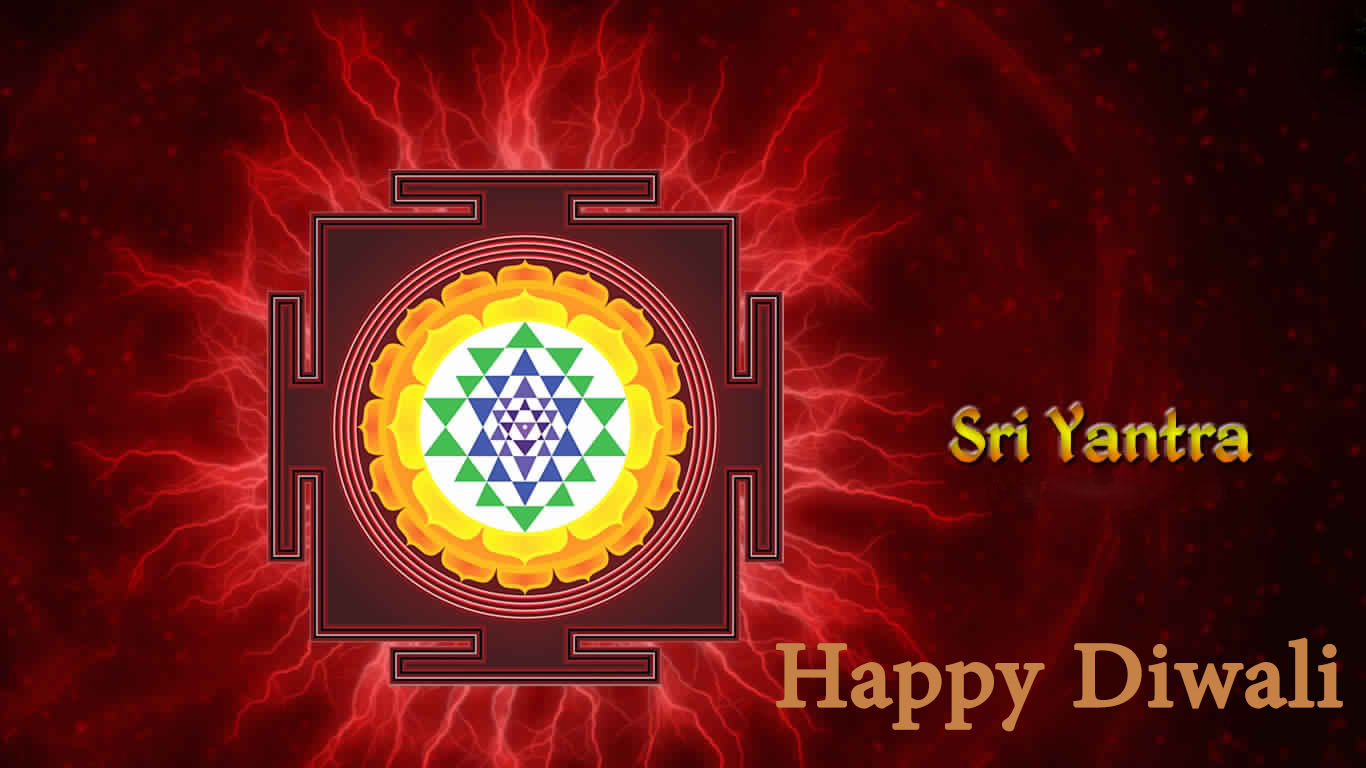 Diwali Images For Desktop - Sri Yantra - HD Wallpaper 