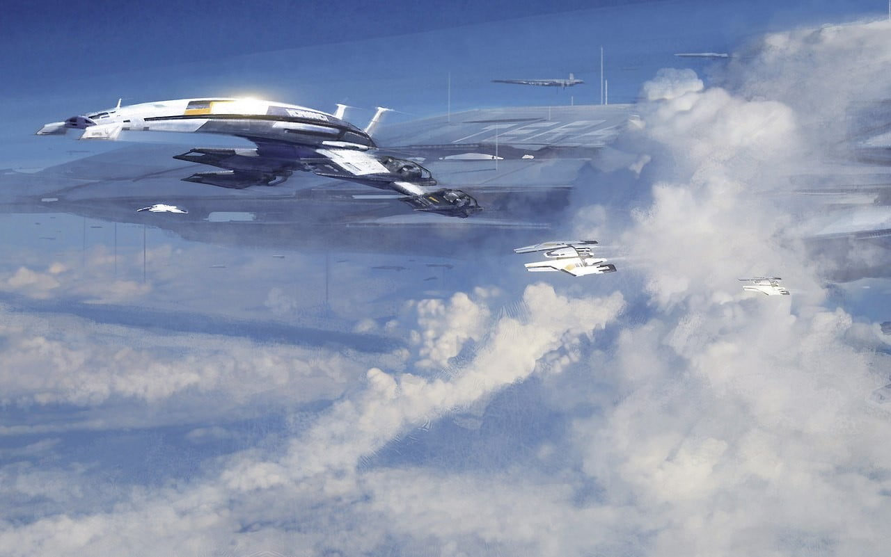 Mass Effect Normandy Art - HD Wallpaper 