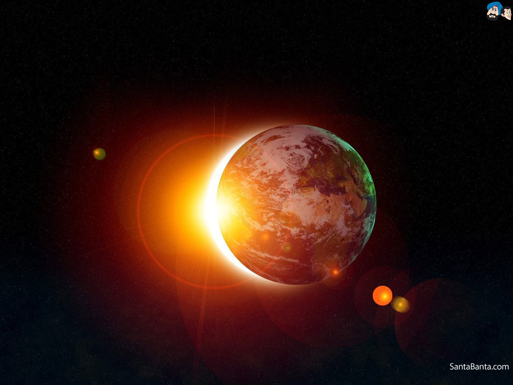 Universe - Solar Eclipse - HD Wallpaper 