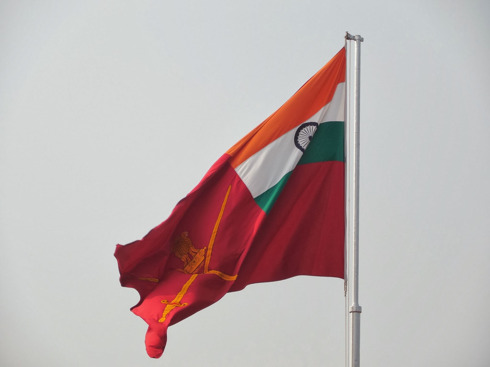 Indian Army Flag Real - HD Wallpaper 