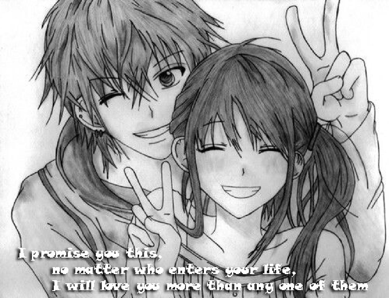 Cute Anime Boy Wallpaper - Happy Anime Boy And Girl - 1280x983 Wallpaper -  