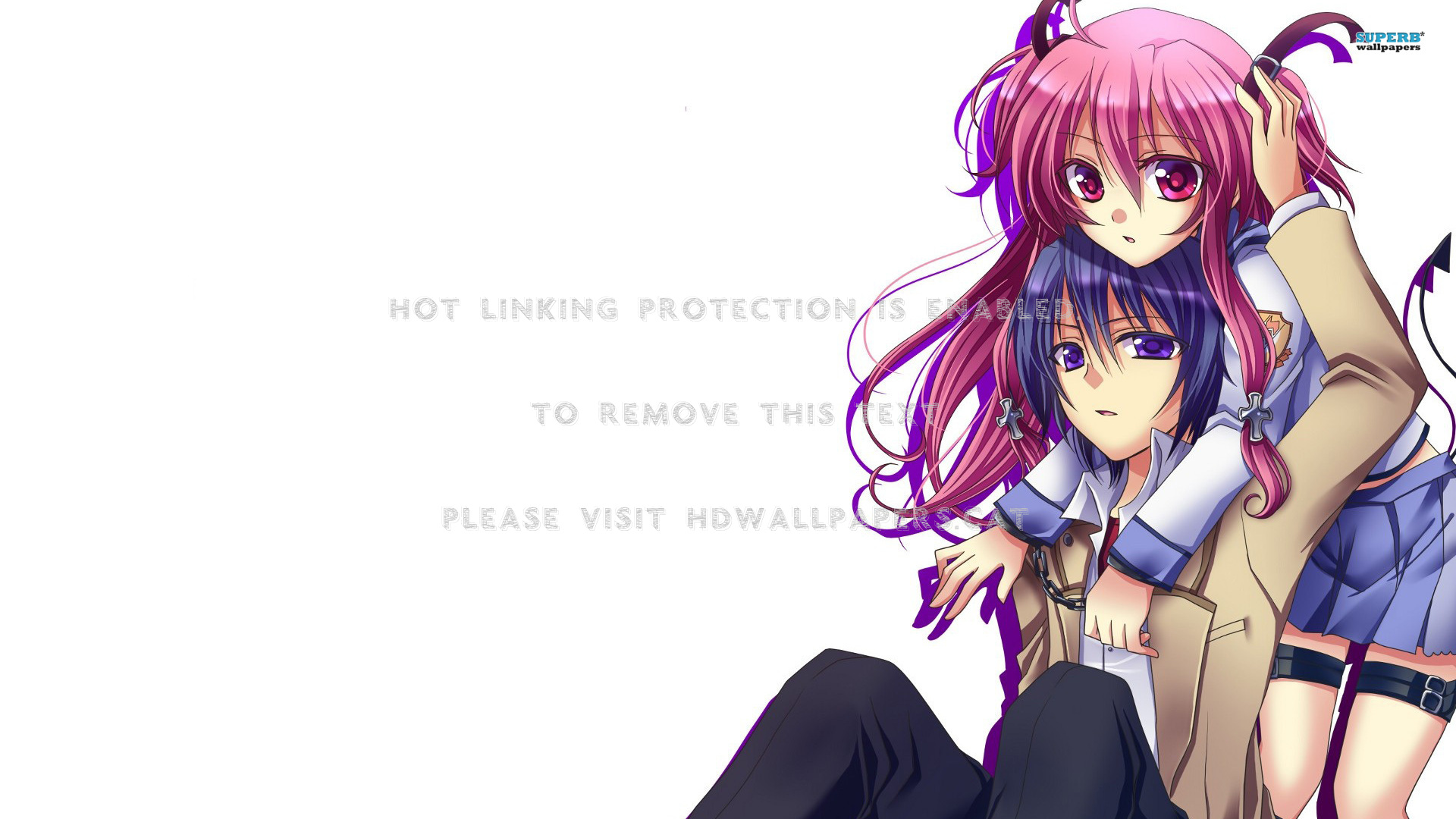 Hinata And Yui Couple Cute Anime Boy Blue - Angel Beats - HD Wallpaper 