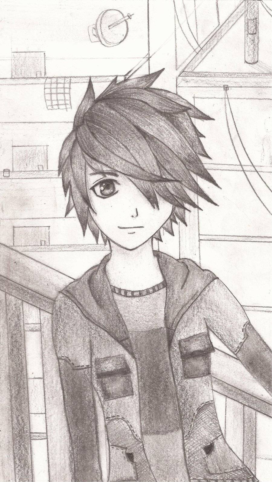 Cute Anime Sketches In Pencil Cute Boy Pencil Sketch - Anime Cute Drawings Boy - HD Wallpaper 