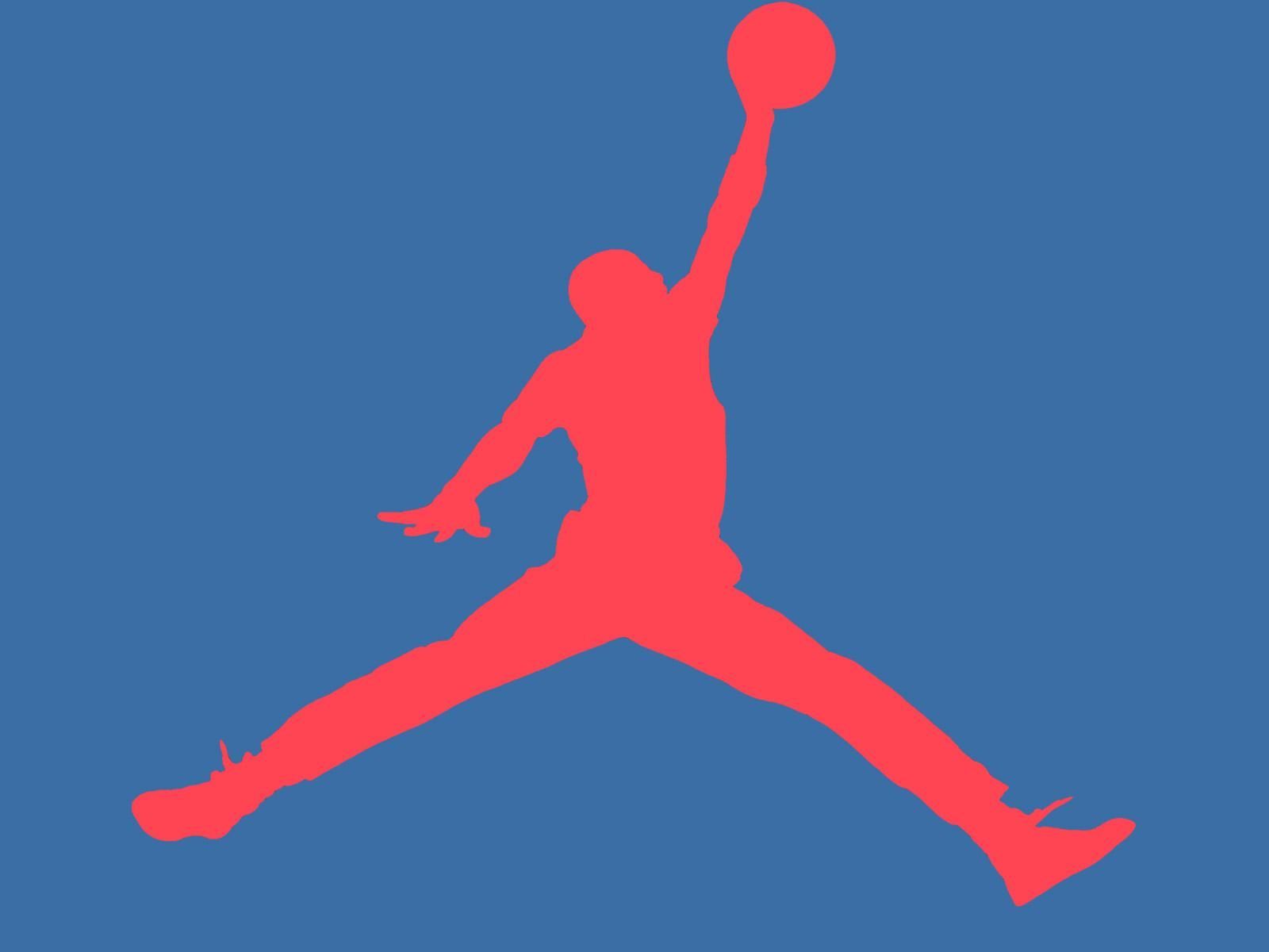 Red And Blue Jordan Logo - HD Wallpaper 