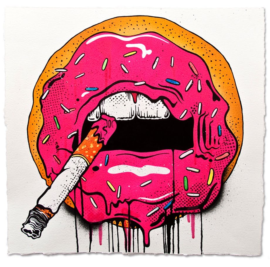 Pop Art Lips Smoking - HD Wallpaper 