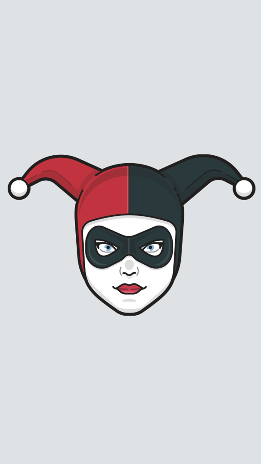 Hq Dc Comics Iphone - Harley Quinn Comic Mask - HD Wallpaper 