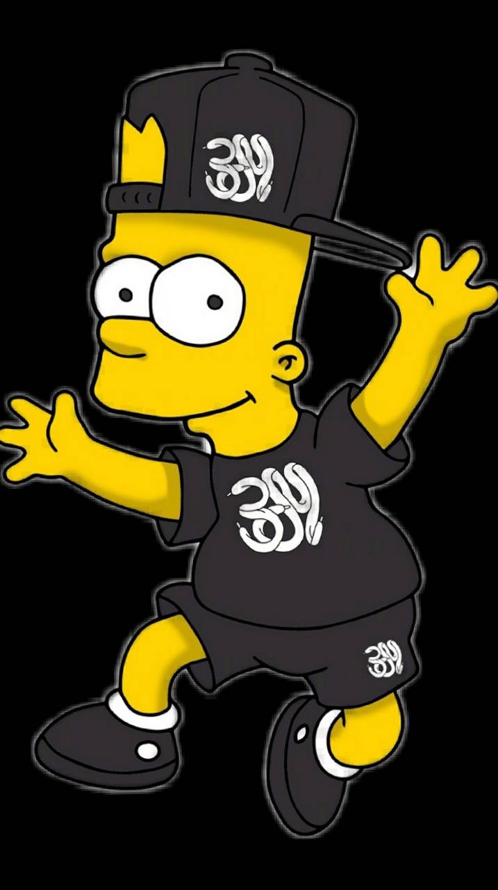 Bart Simpson Wallpaper Black - HD Wallpaper 