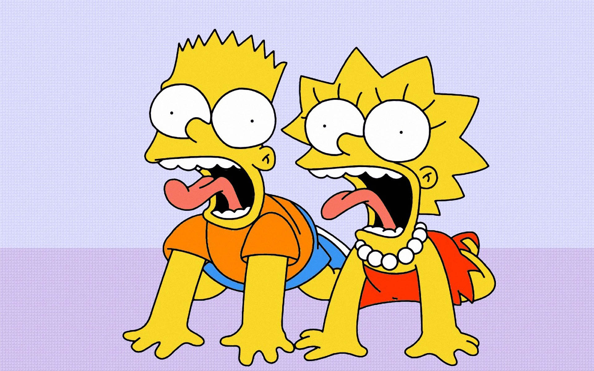 Lisa And Bart Simpson - HD Wallpaper 