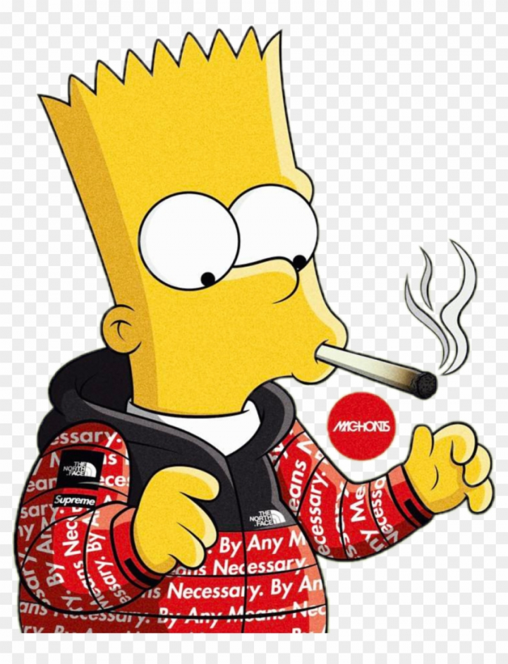 Bart Simpson Homer Simpson Supreme Graphic Designer - Bart Simpson Smoking  Weed - 720x941 Wallpaper 