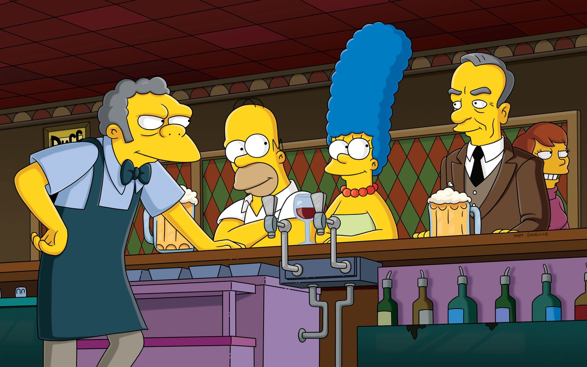 Simpsons Bar - HD Wallpaper 