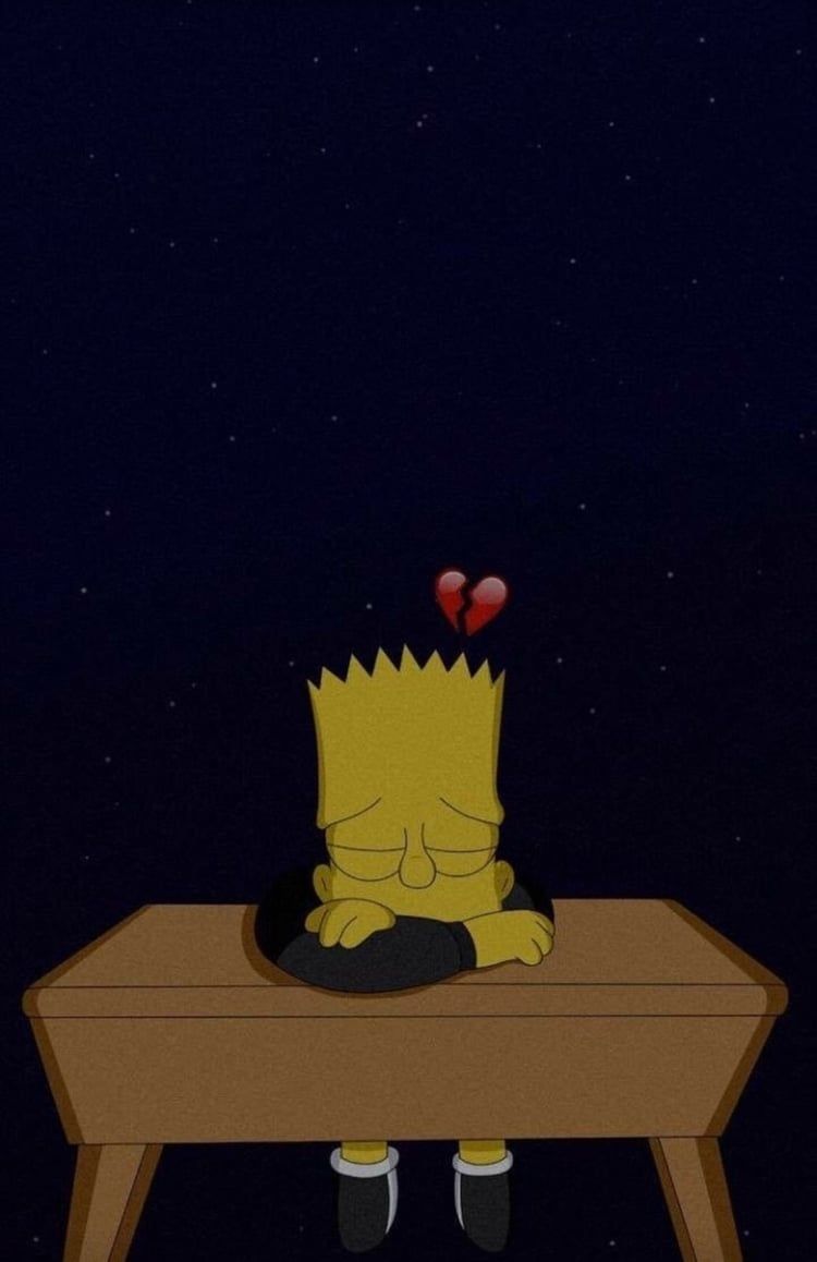 Aesthetic Heartbroken Sad Bart Simpson Folkscifi 