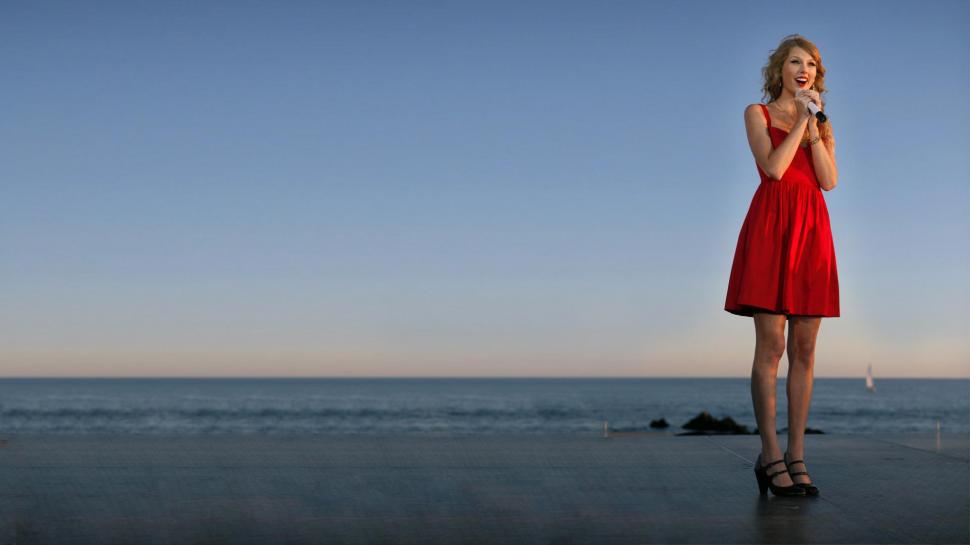 Taylor Swift Beautiful Red Dress Wallpaper,taylor Swift - Taylor Swift Computer Backgrounds - HD Wallpaper 