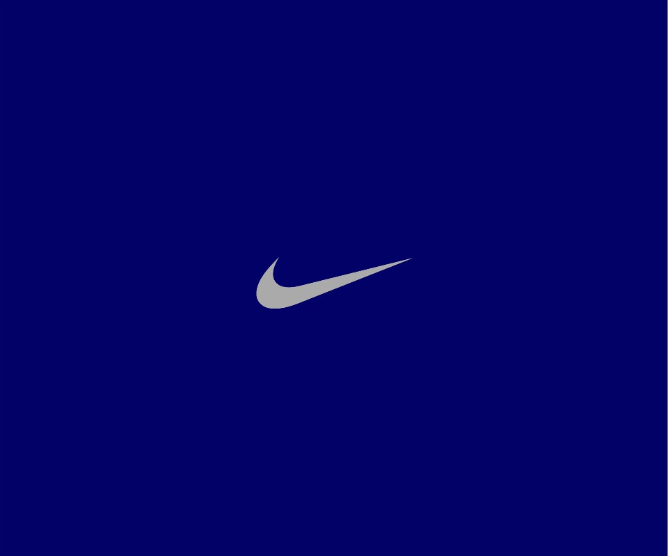 nike logo in blue