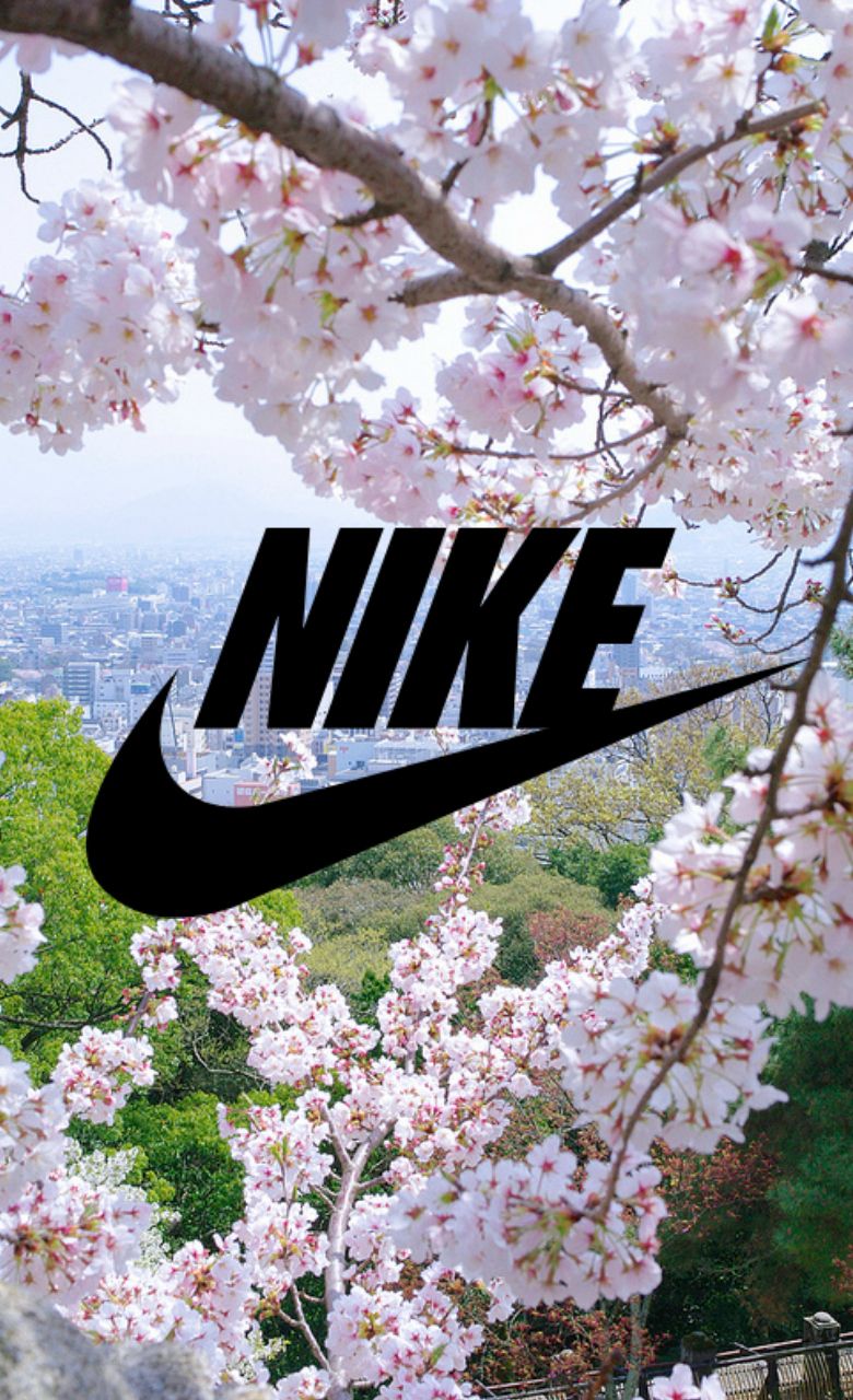 Nike Cherry Blossom Background - HD Wallpaper 