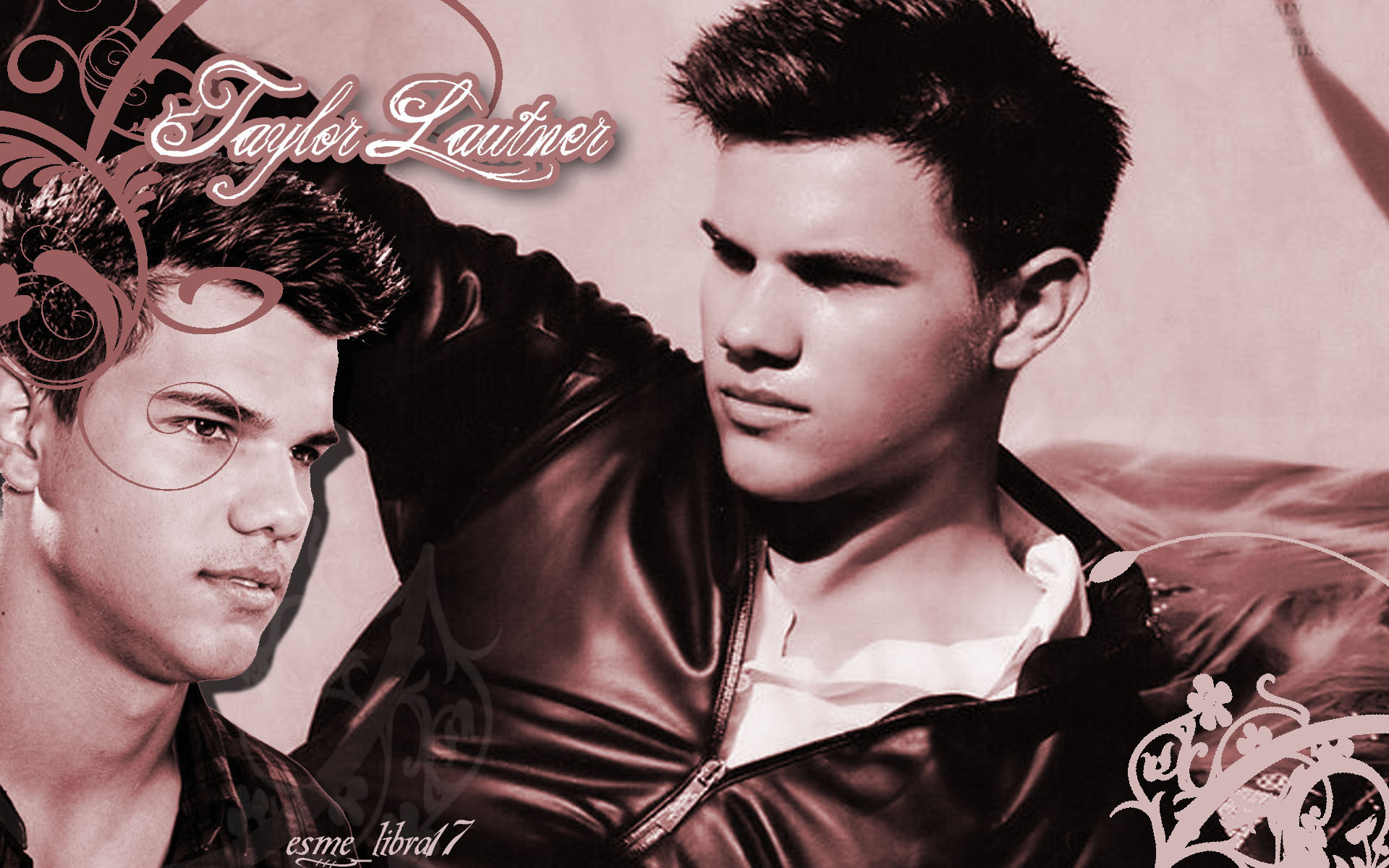 Taylor Lautner Black Leather - HD Wallpaper 