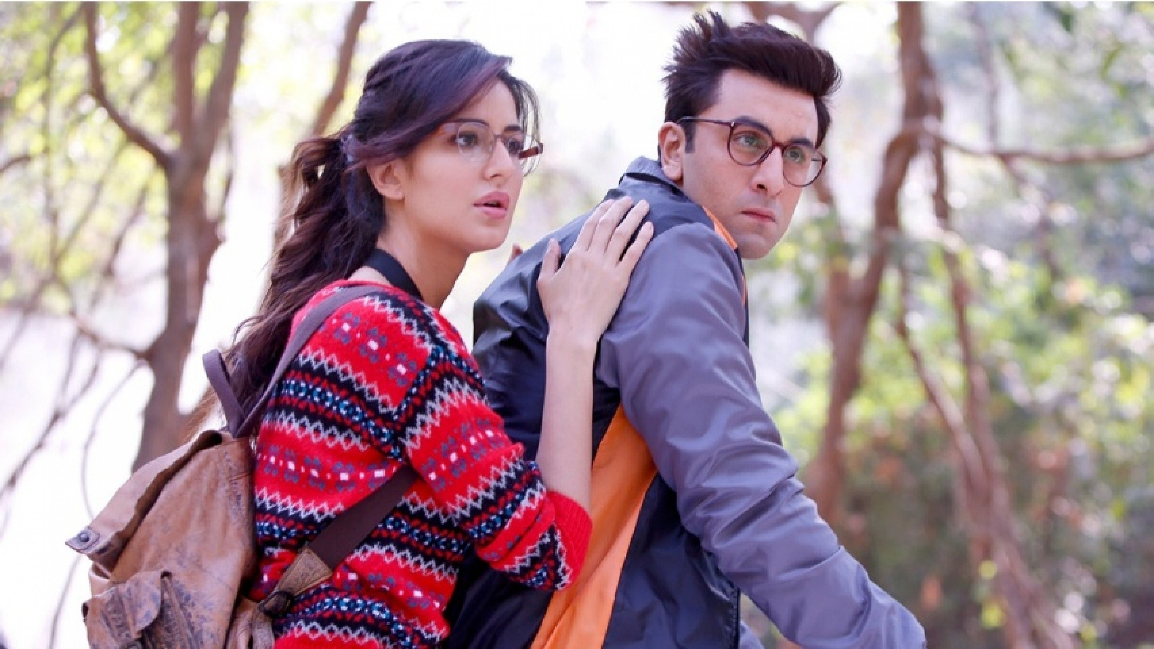 Actress Katrina Kaif With Ranbir Kapoor In Jagga Jasoos - Katrina Kaif Glasses Jagga Jasoos - HD Wallpaper 