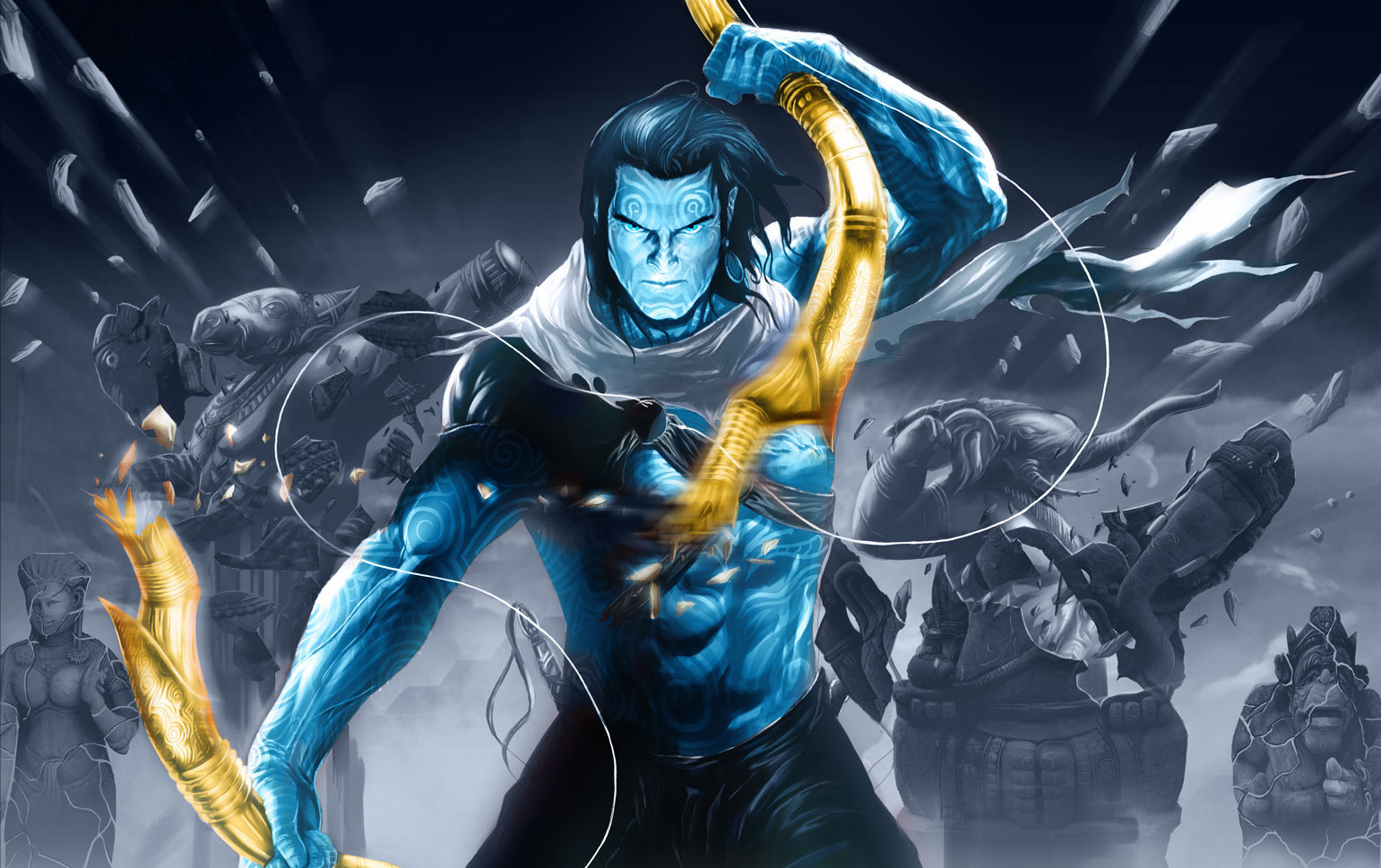 Lord Rama Breaking Shiva's Bow - HD Wallpaper 