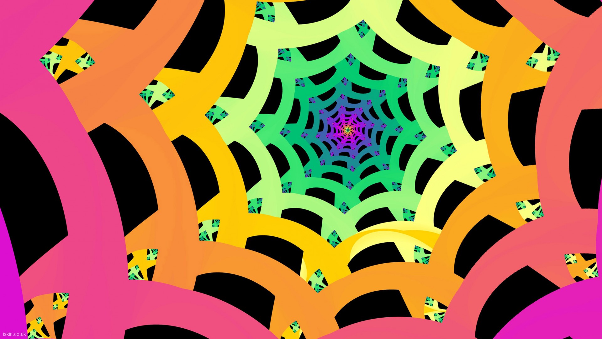 Rainbow Spider Art - HD Wallpaper 