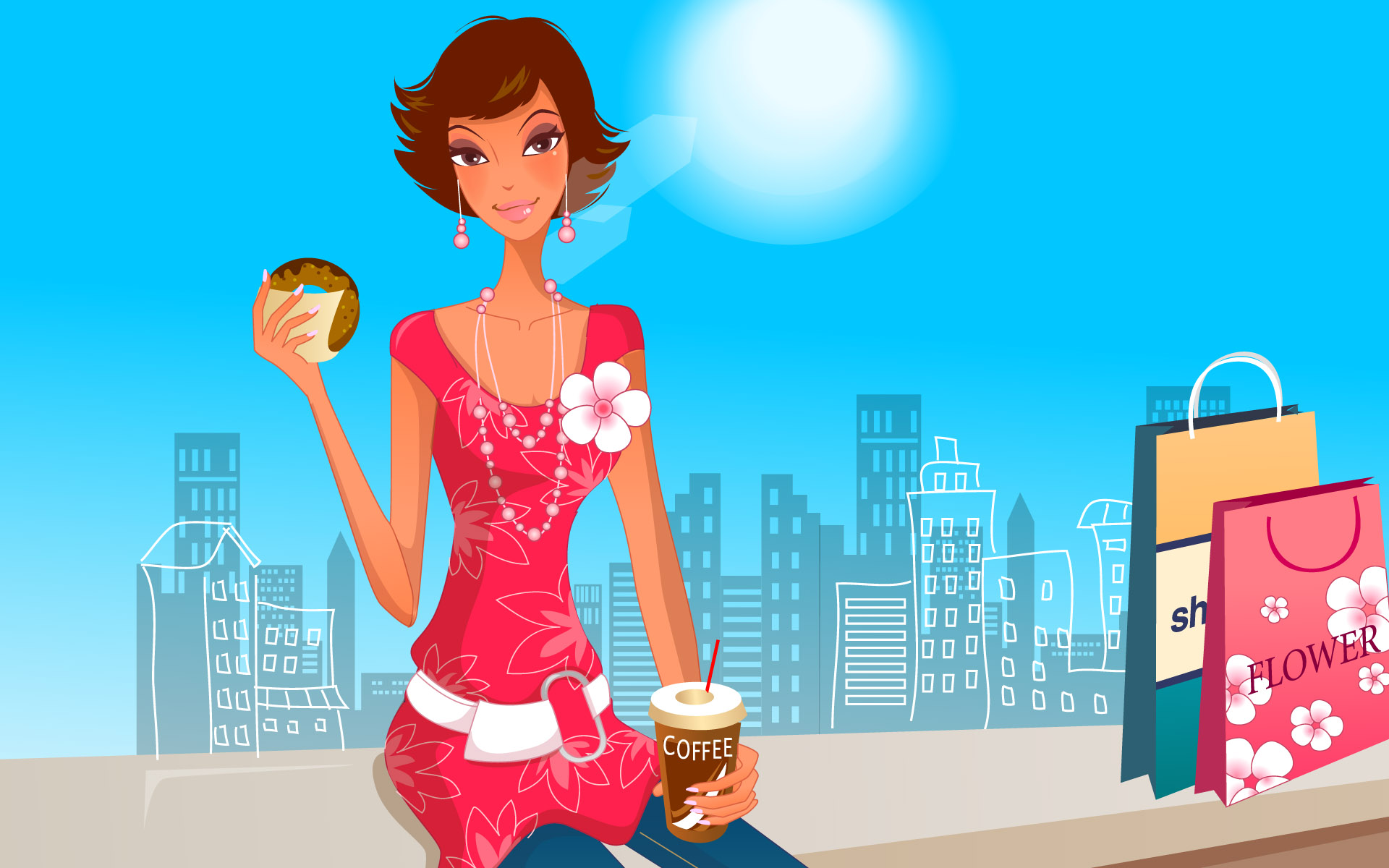 Fashion Illustration Women Wallpapers - Wallpaper - HD Wallpaper 