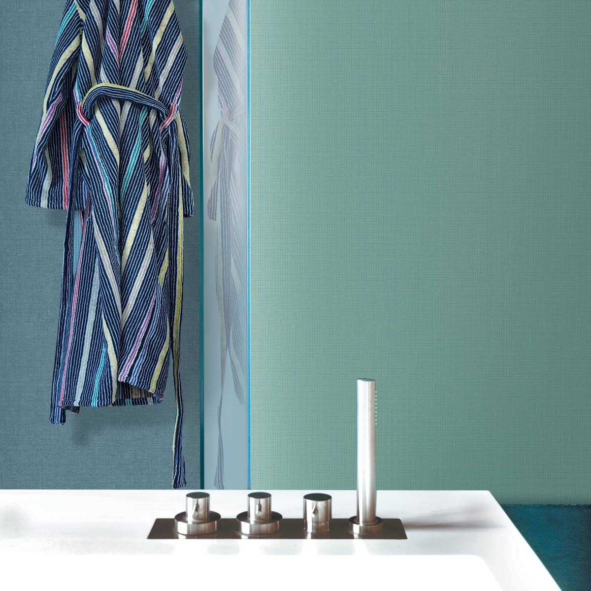 Canvas Wallpaper Missoni Home Blue 10162 Missoni Home - Wallpaper - HD Wallpaper 