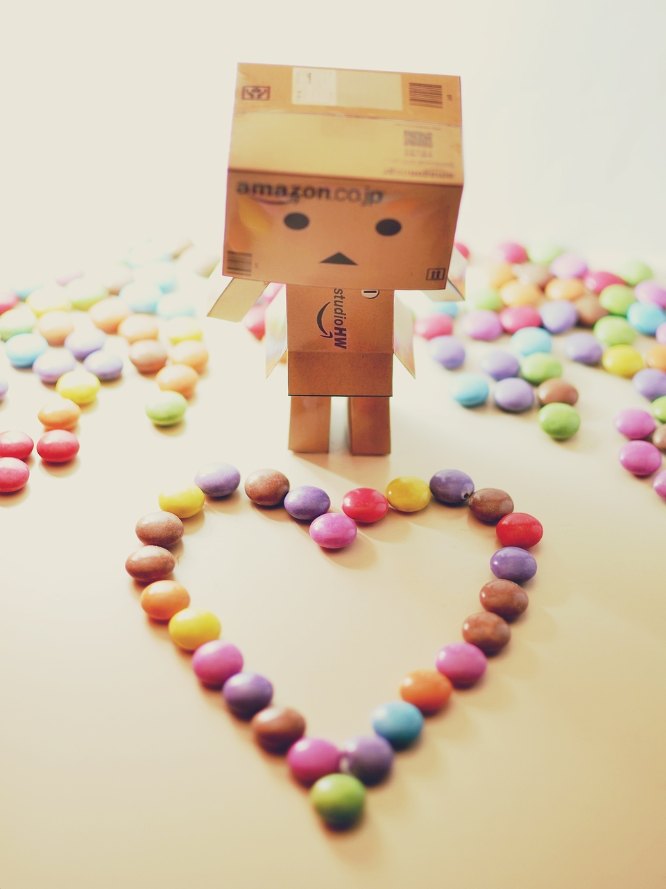 #heart #cartoon #nips - Danbo Chocolate Love - HD Wallpaper 