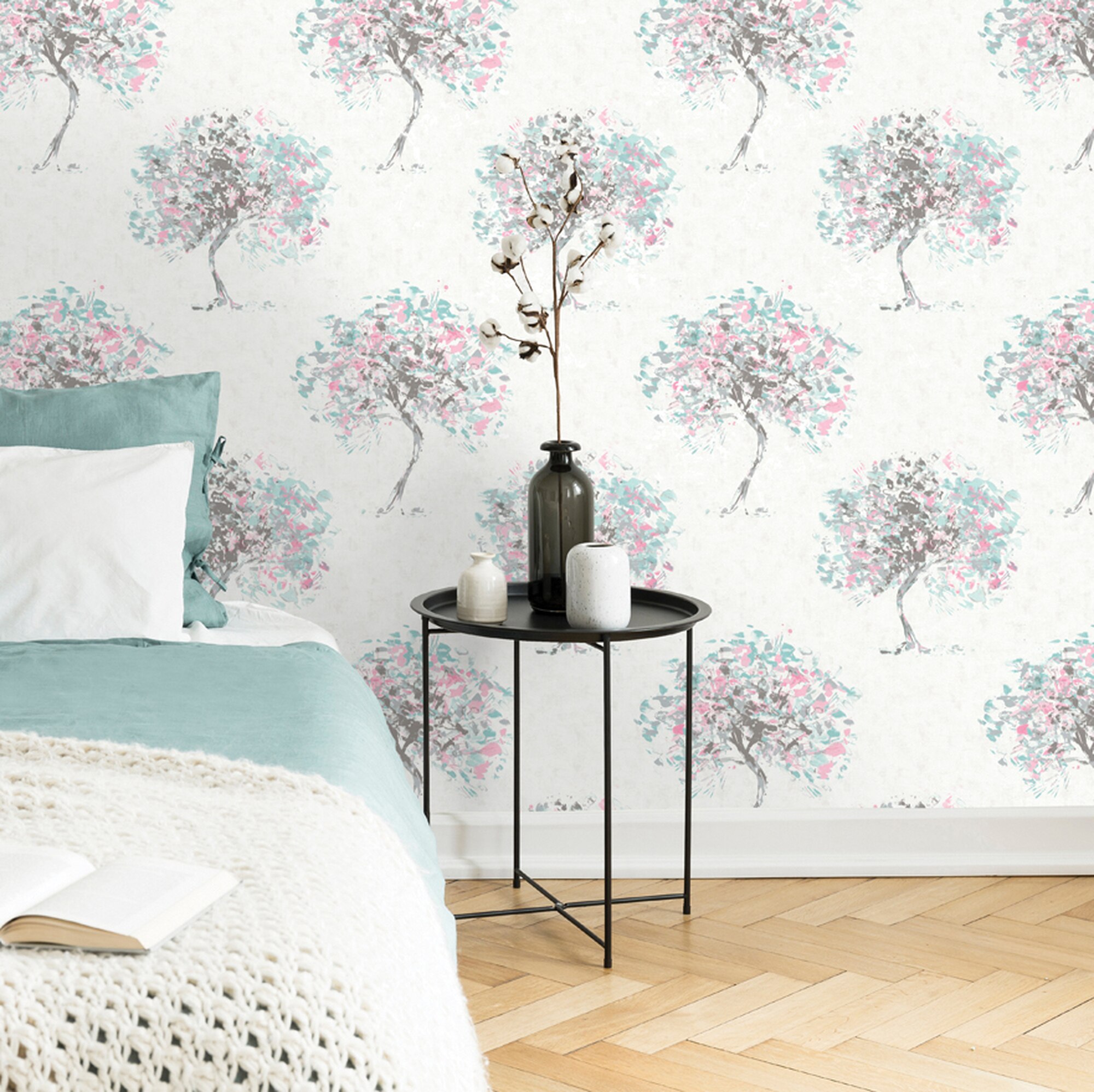 Table Next To Bed - HD Wallpaper 