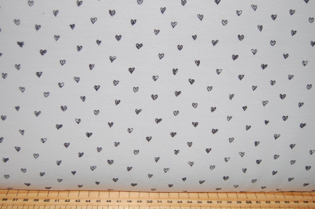 Fabric French Terry Hearts - HD Wallpaper 