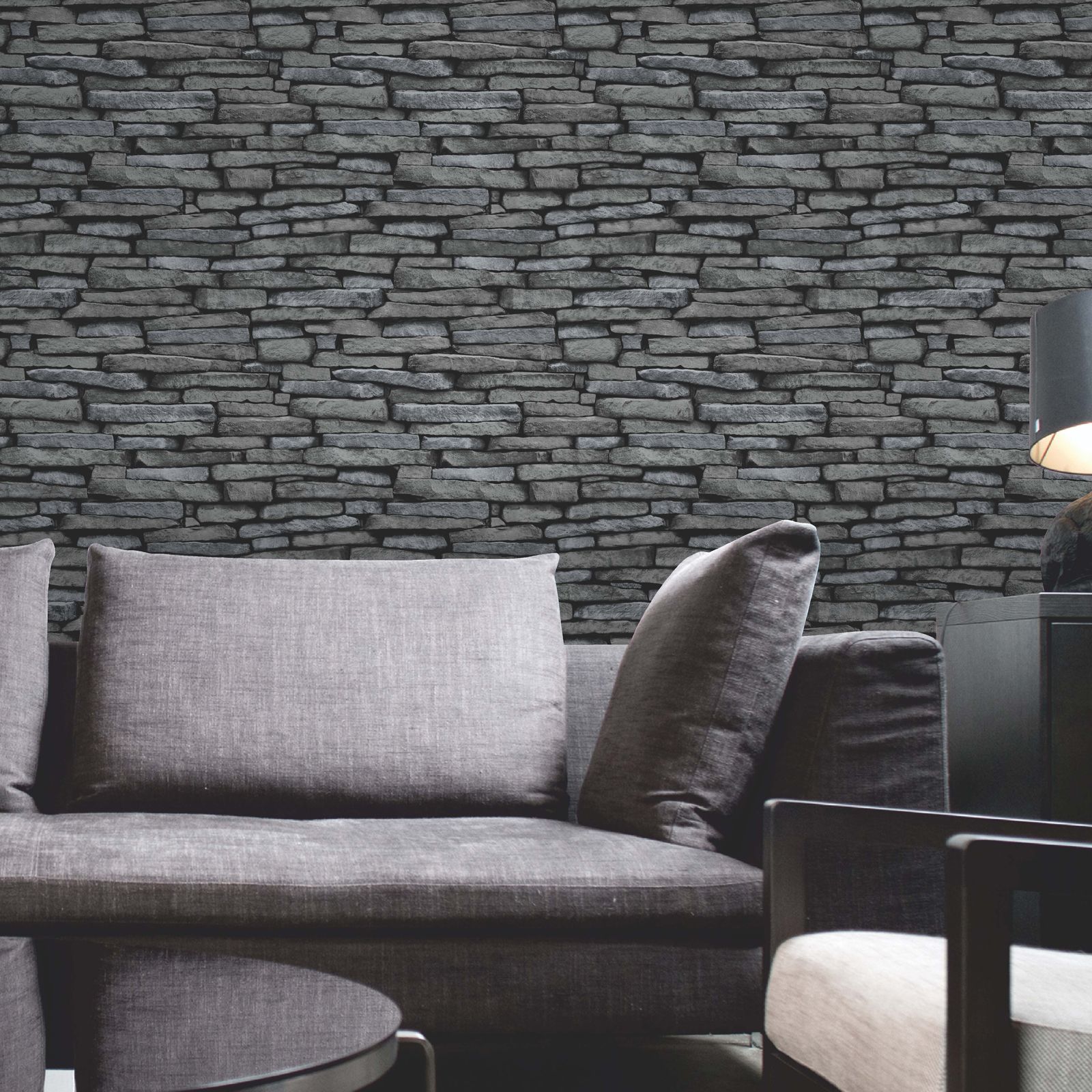 Slate Wallpapers Grey Beige Stone Effect Thumbnail - Grey Stone Wallpaper Bedroom - HD Wallpaper 