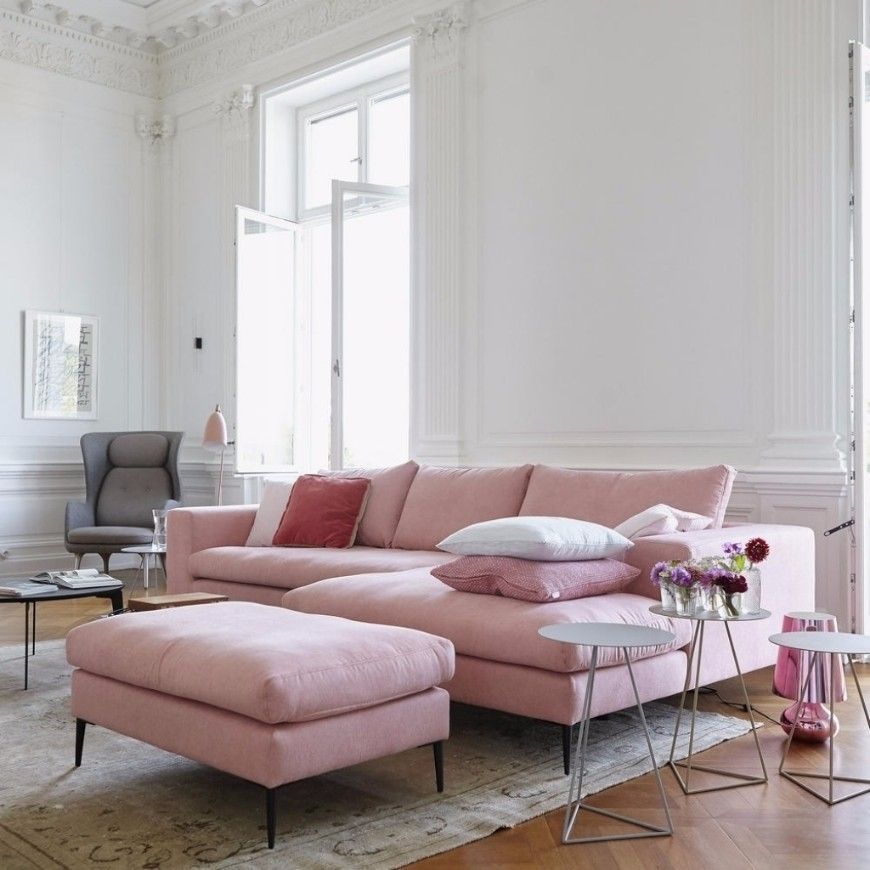 Pink Couch Living Room - HD Wallpaper 
