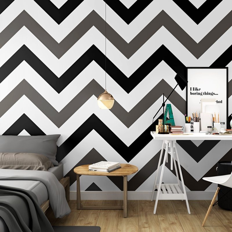 Black And White Zig Zag - HD Wallpaper 