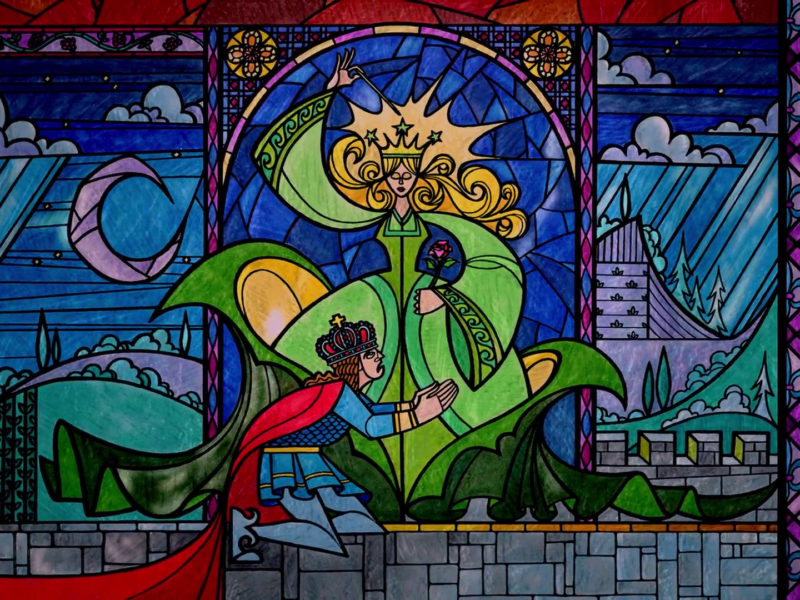 Beautiful Portrait Hd Wallpaper Beauty And The Beast - Beauty And The Beast Stained Glass Coloring - HD Wallpaper 