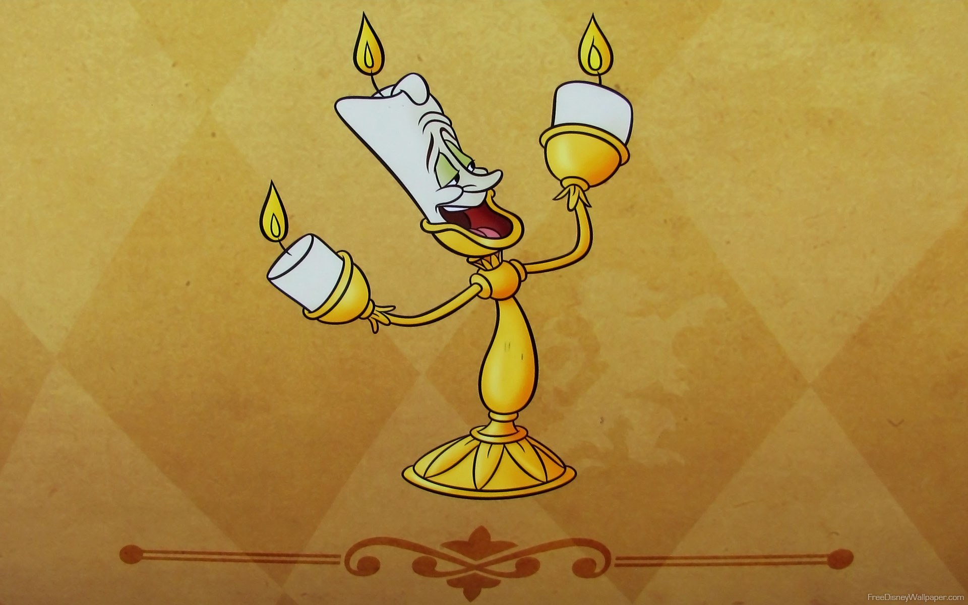 Beauty And The Beast Wallpaper Lumiere - HD Wallpaper 