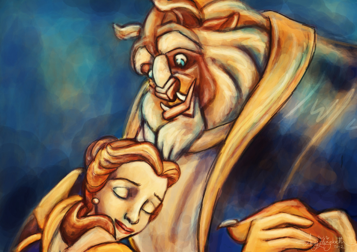Beauty And The Beast Disney Princess - Beauty And The Beast Cartoon Hd - HD Wallpaper 