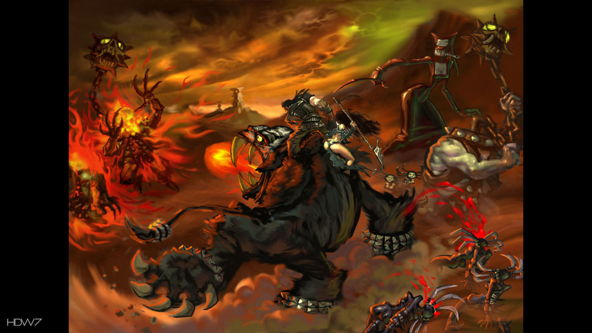 Brutal Legend Beast Widescreen Hd Wallpaper - Brutal Legend Concept Art - HD Wallpaper 