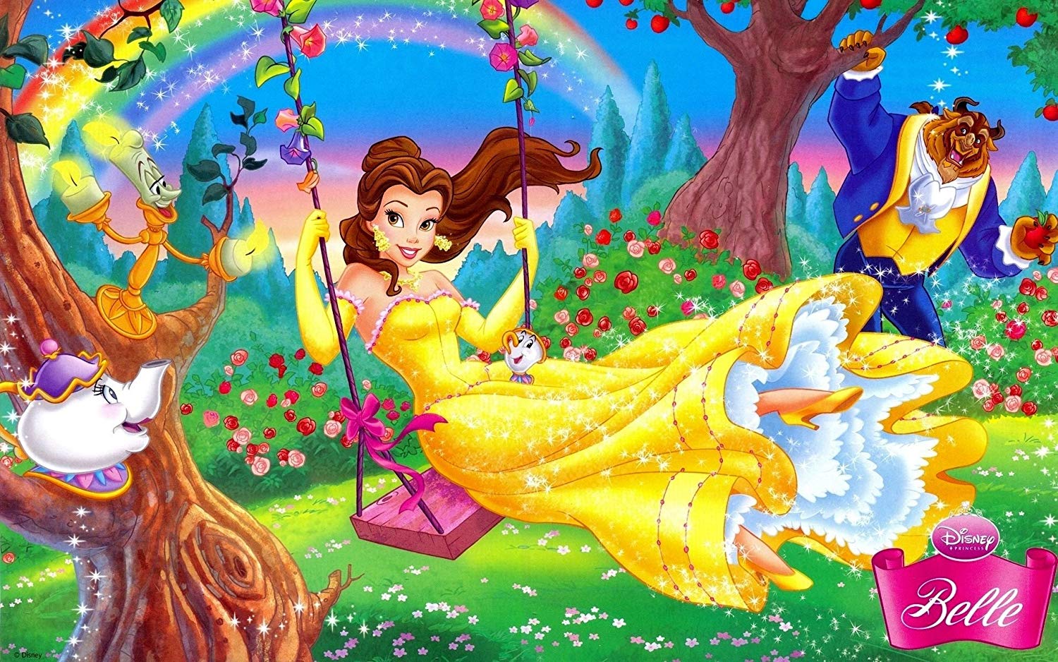 Belle Wallpaper Disney Princess - HD Wallpaper 