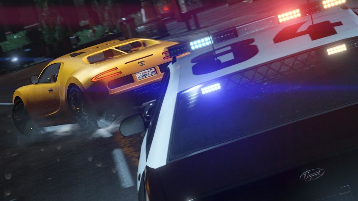 Download Laptop Grand Theft Auto V Desktop Wallpaper - Gta V Police Chase -  1366x768 Wallpaper 